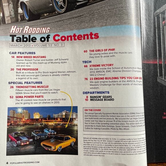 Popular Hot Rodding Magazine March 2013 Vol 53 No 3 u Trendsetting Muscle - Picture 3 of 6
